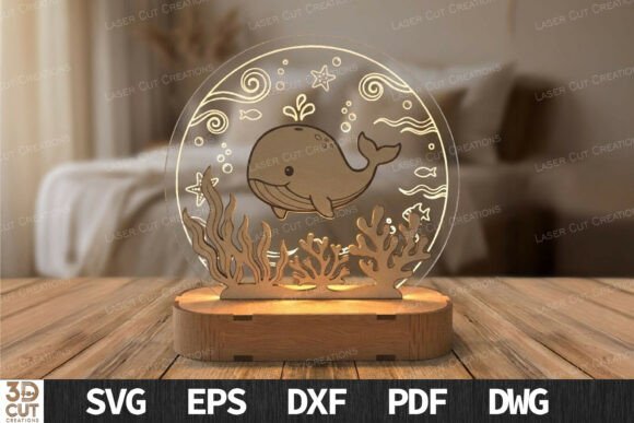 Download Cute Whale Night Light SVG - Cute Collection