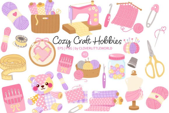 Download Cute Cozy Craft Hobbies Clipart - Cute Collection